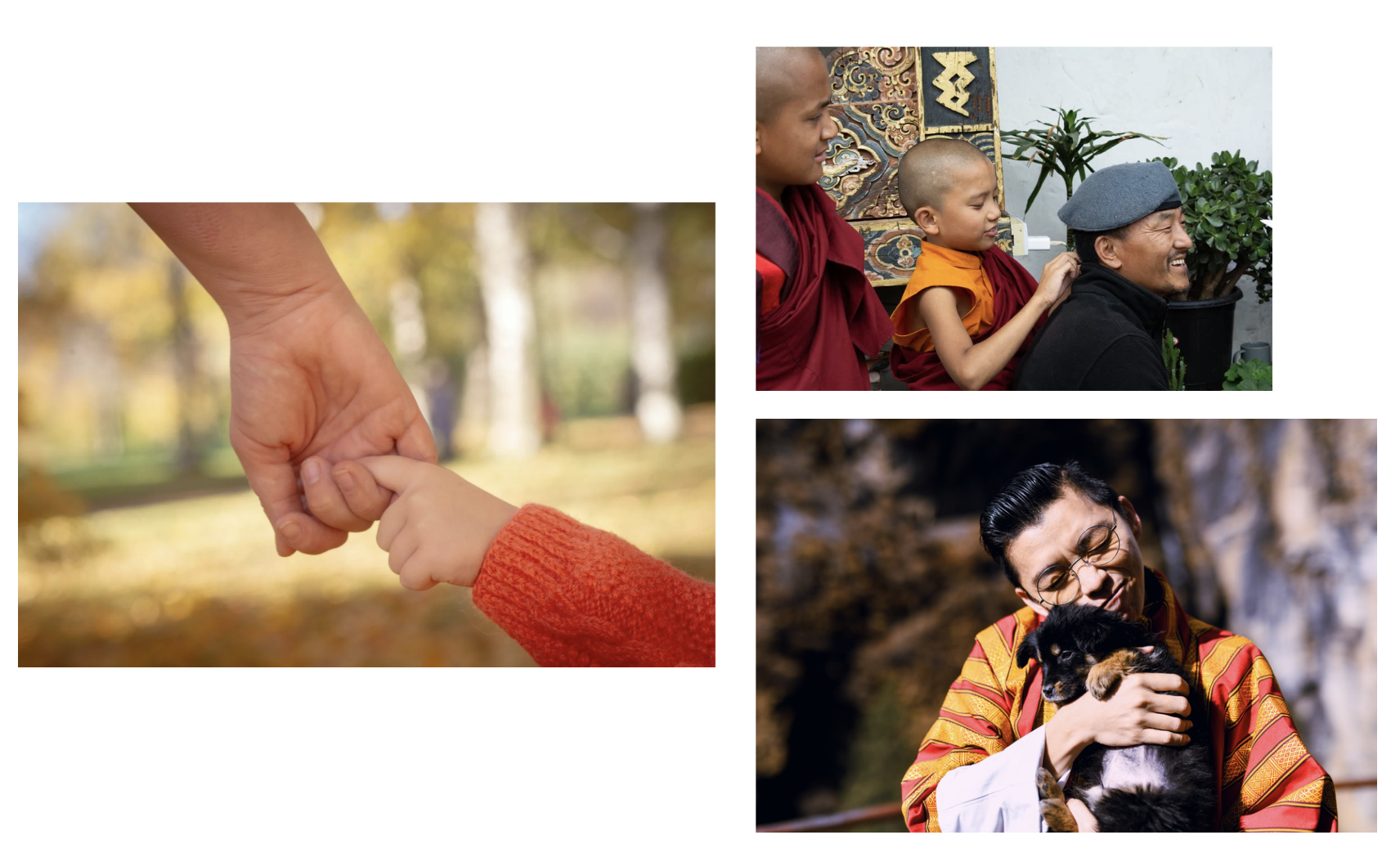 Photographs of parents and children